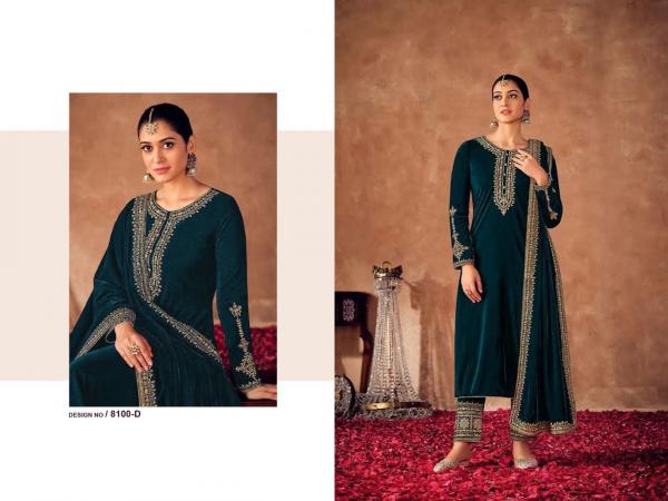 Fancy Velvet 8100 Velvet Embroidery Salwar Kameez Collection